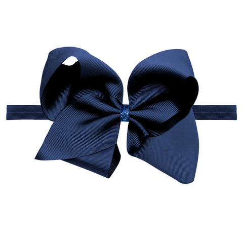 Large Peacoat Gold Edge Baby Headband