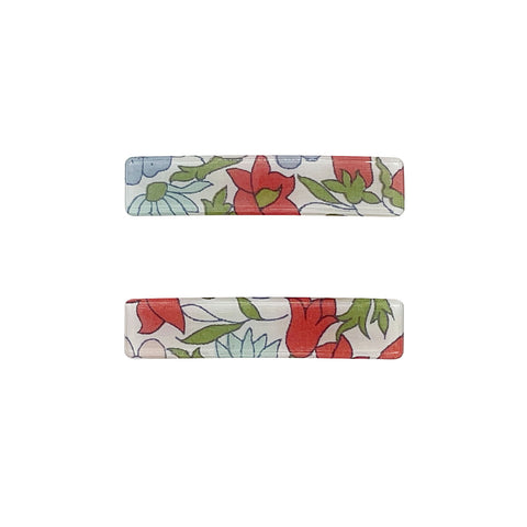 Small Liberty Poppy & Daisy Barette