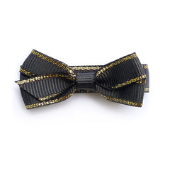 Small Charcoal Gold Edge Hair Clip