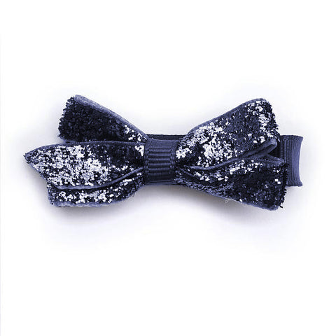 Small Peacoat Glitter Hair Clip