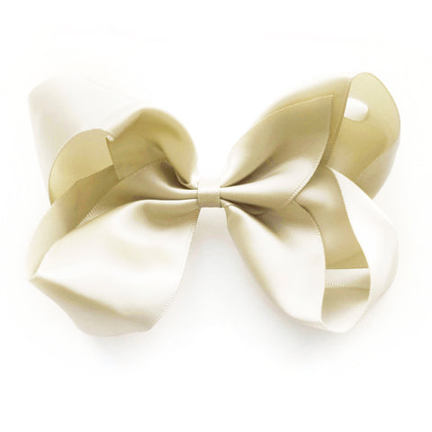 Large Antique White Satin Hair Clip