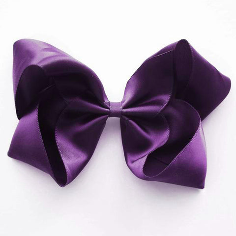 Large Regal Purple Satin Hair Clip