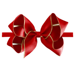 Large Scarlet Gold Edge Baby Headband