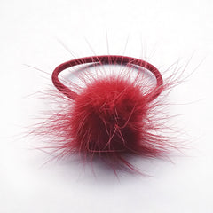 Scarlet Pom Pom Elastic