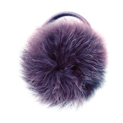 Large Shadow Purple Pom Pom Hair Elastic
