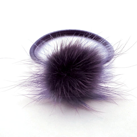 Shadow Purple Pom Pom Elastic