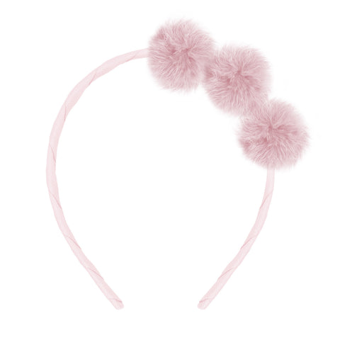 Small Icy Pink Pom Pom Alice Band