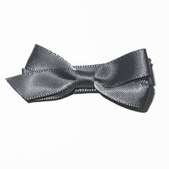 Small Charcoal Satin Hair Clip