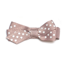 Small Antique Mauve Polka Dot Hair Clip