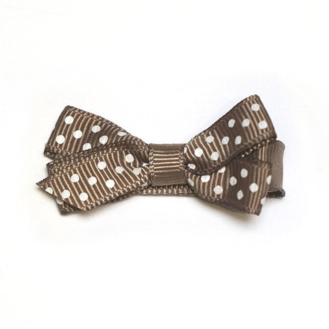 Small Chocolate Chip Polka Dot Hair Clip