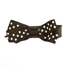 Small Licorice Polka Dot Hair Clip