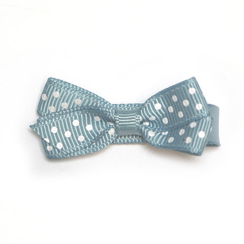 Small Nile Blue Polka Dot Hair Clip