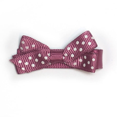 Small Victorial Rose Polka Dot Hair Clip