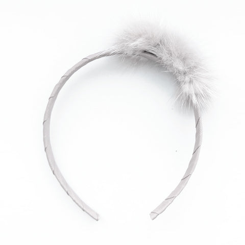 Small Off White Pom Pom Alice Band