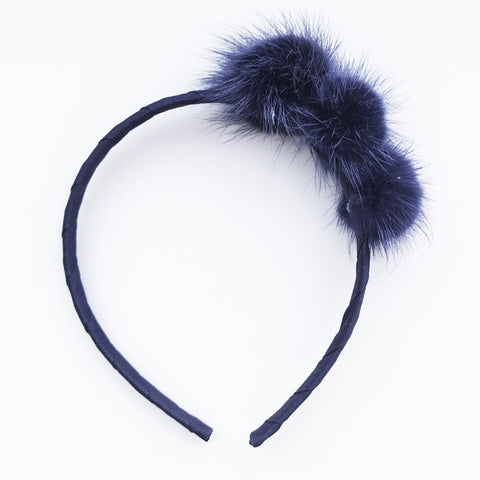 Small Peacoat Pom Pom Alice Band