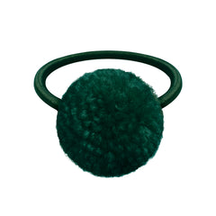 Spruce Wool Pom Pom Hair Elastic