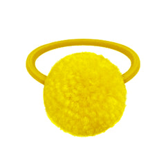 Lemon Wool Pom Pom Hair Elastic