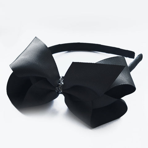 Black Alice Band with Glitter Loop