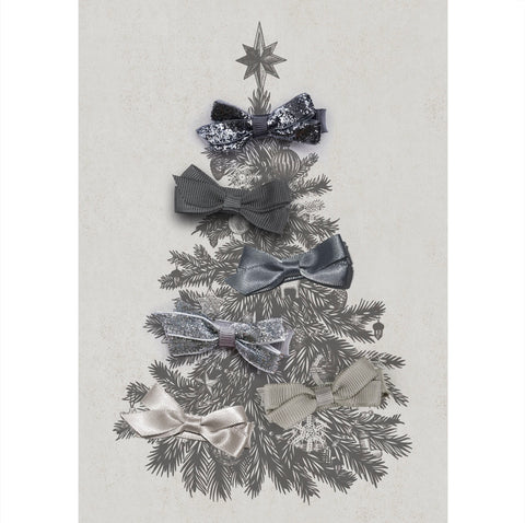 Small Clip Gift Set Charcoal & Silver