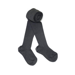 Ribbed Charcoal Tights