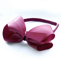 Raspberry Rose Alice Band with Glitter Loop