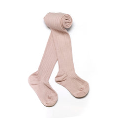 Ribbed Antique Mauve Tights